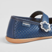 Carregar imagem no visualizador da galeria, Girl's Navy Washable Leather Mary Jane