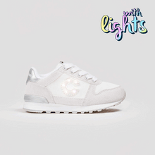 Cargar imagen en el visor de la galería, Zapatillas blancas unisex con luces