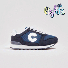 Carregar imagem no visualizador da galeria, Unisex Navy Sneakers with Lights