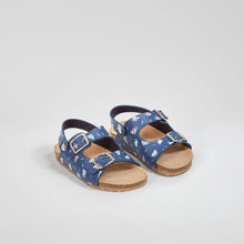 Carregar imagem no visualizador da galeria, Baby's "Boats" Navy Bio Sandals